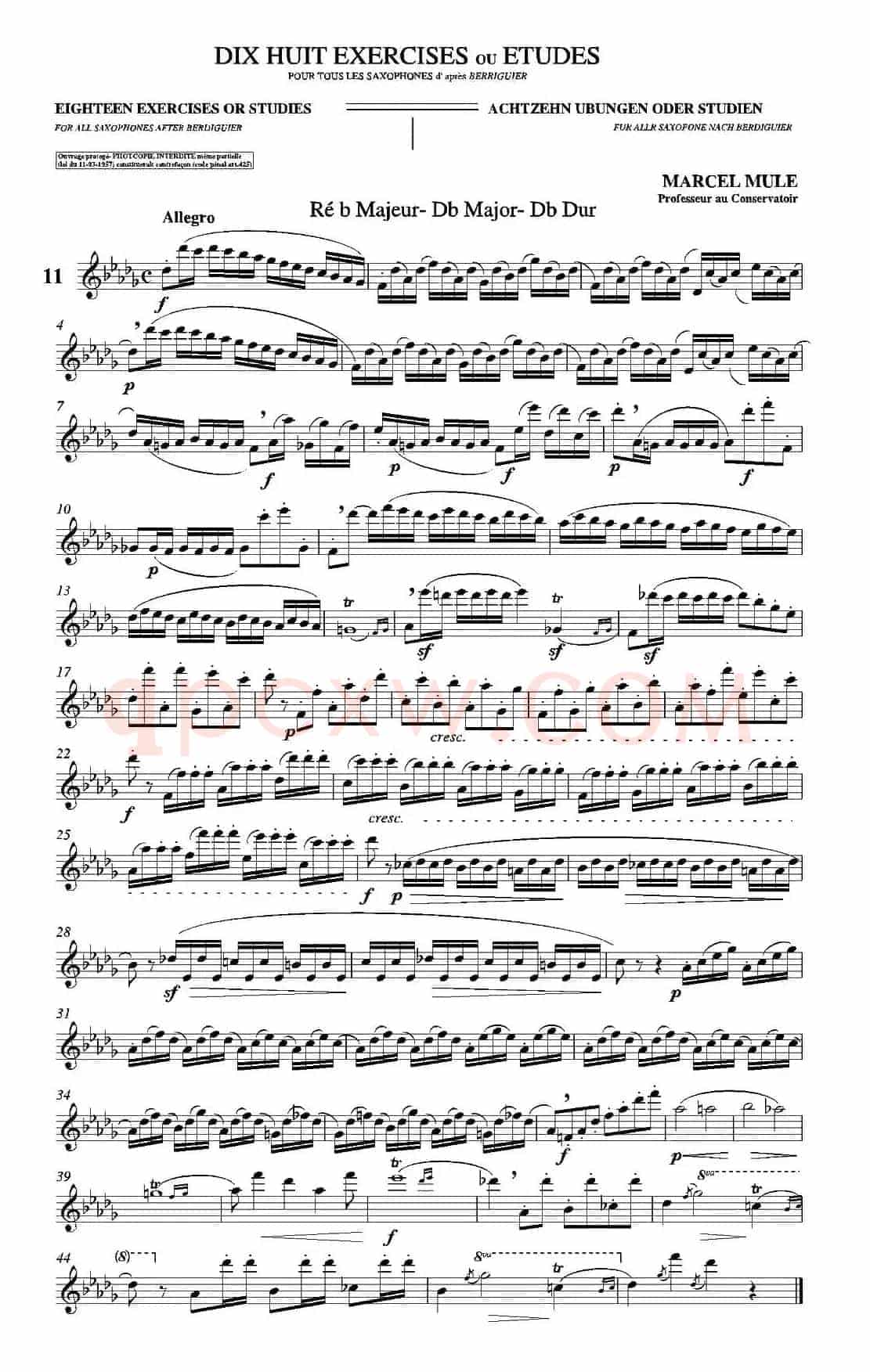 18 Exercicios ou Estudos de Marcel Mule - Enelruy Lira(马瑟·穆勒18首练习曲—11)