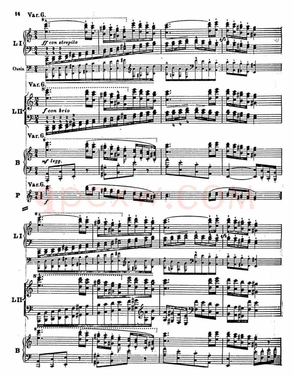 6首帕格尼尼大练习曲(Thema mit Variationen Etude Nr.6)