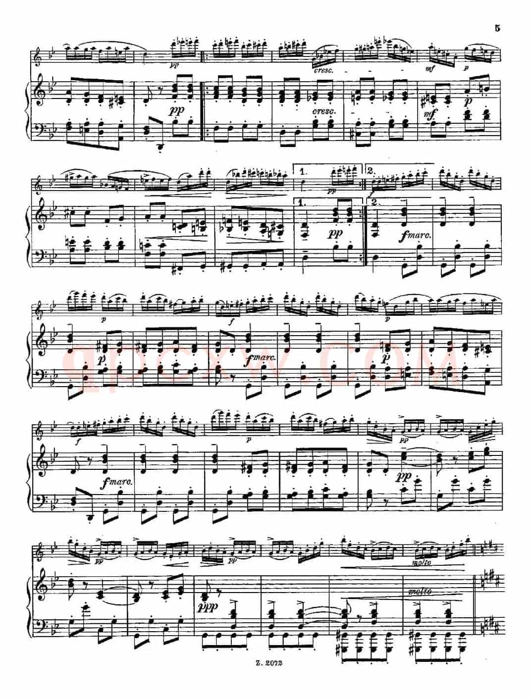Die Mühle（Op.55 No.4）（长笛+钢琴伴奏）