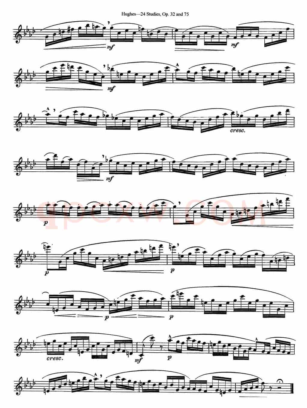 胡埃斯24首长笛练习曲Op.32（NO.23）