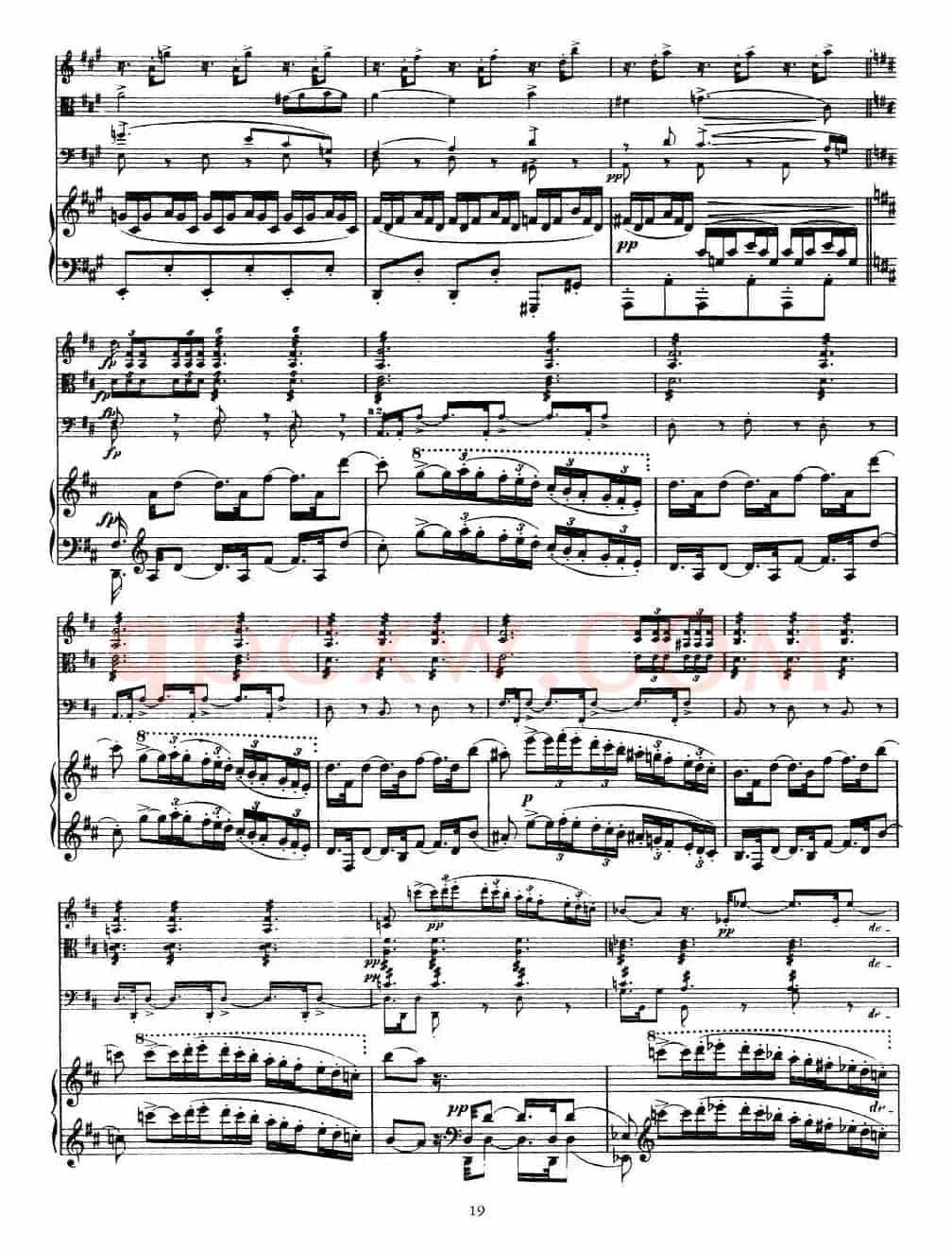 A大调鳟鱼五重奏（P11—20）（弦乐+钢琴）