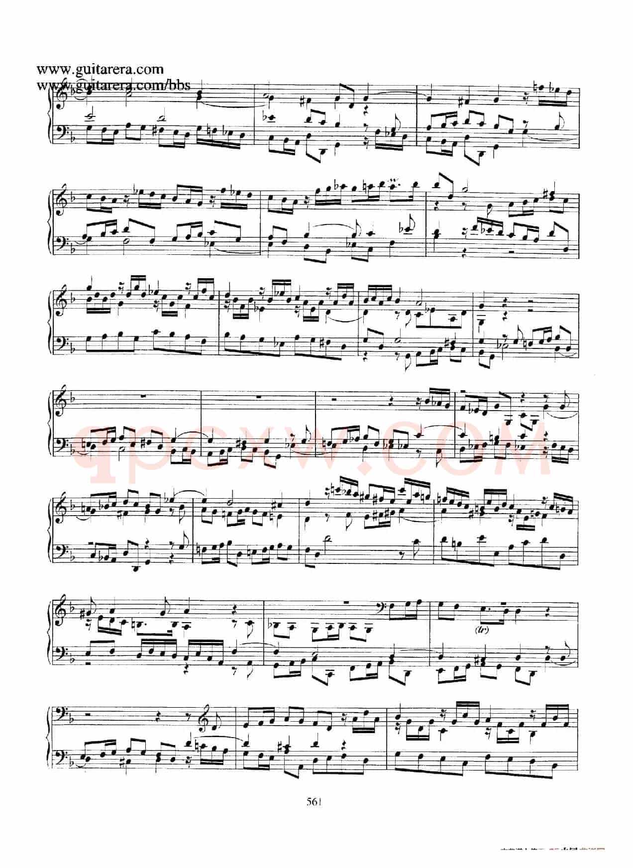 Toccata BWV 913（7首托卡塔·No.4.d小调）