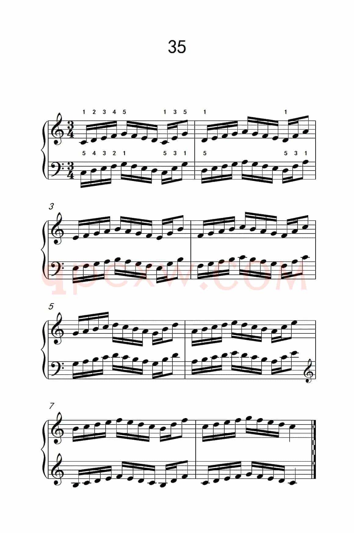 八.提高速度.增强手指灵活性的练习35（儿童钢琴手指练习 1）