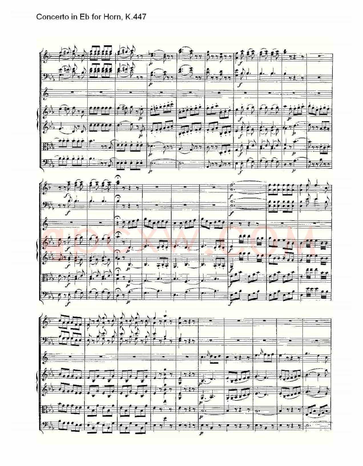 Concerto in Eb for Horn, K.447(Eb调法国号协奏曲, K.447)