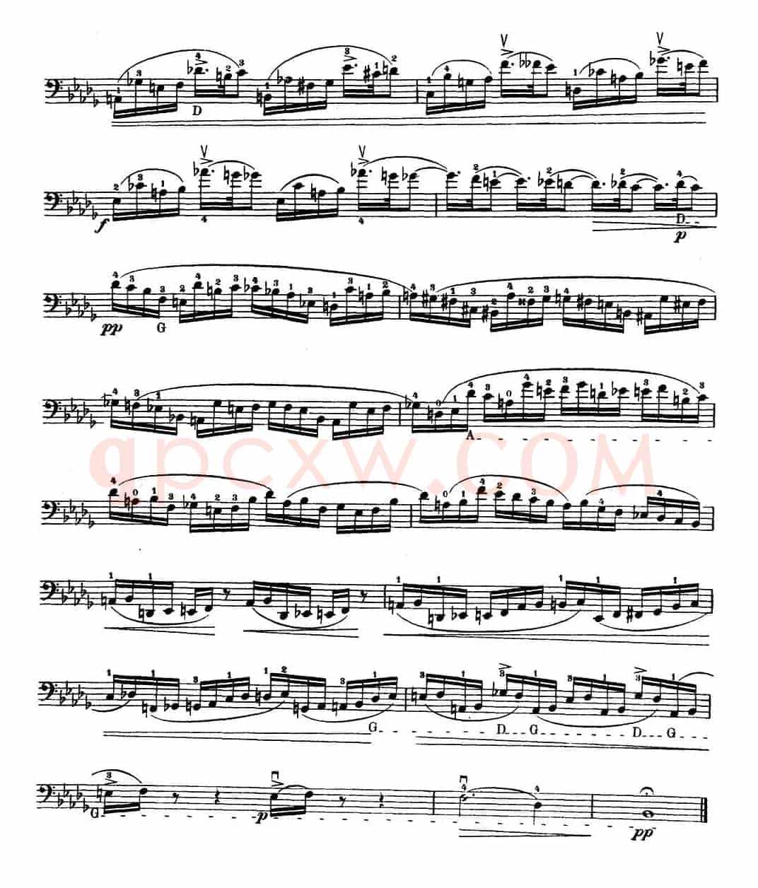 大提琴高级练习曲40首 No.3