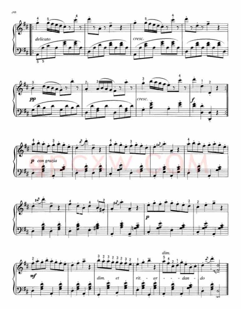 不可不弹的世界钢琴名曲：加沃特舞曲