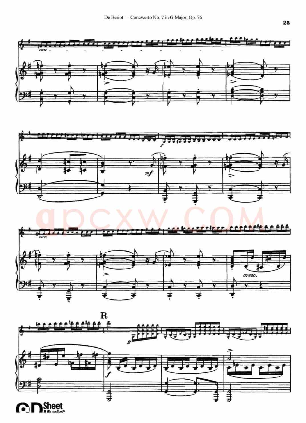 G大调第七协奏曲（Concerto No.7 in G Major）Op.76（小提琴+钢琴伴奏）