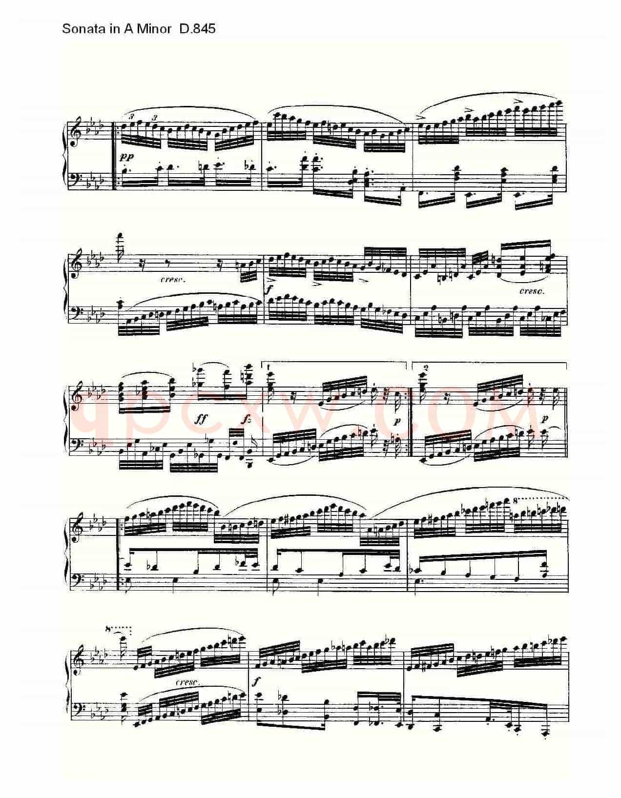 Sonata in A Minor D.845（A小调奏鸣曲 D.845）