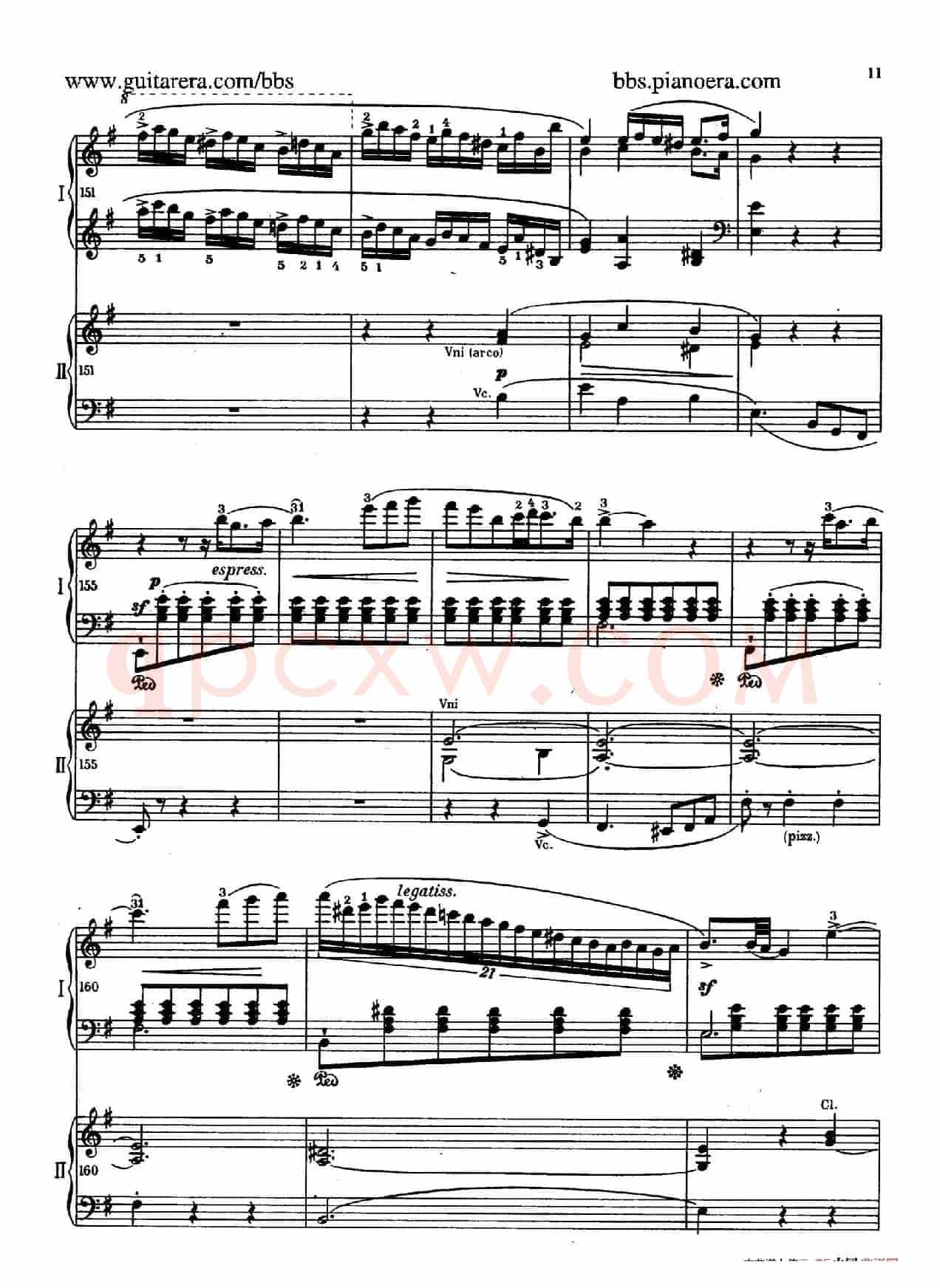 e小调第一钢琴协奏曲 Op.11(双钢琴版·第一乐章)