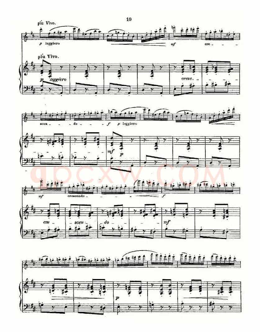 L'Hirondelle.Op.44（长笛+钢琴伴奏）