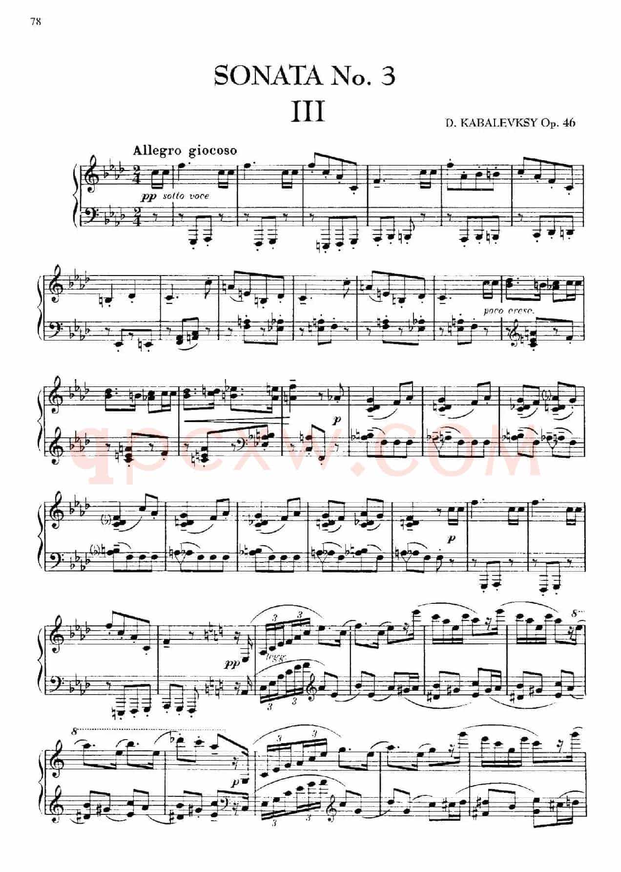 Piano Sonata No.3 in F Major Op.46(F大调第三钢琴奏鸣曲·Ⅲ)