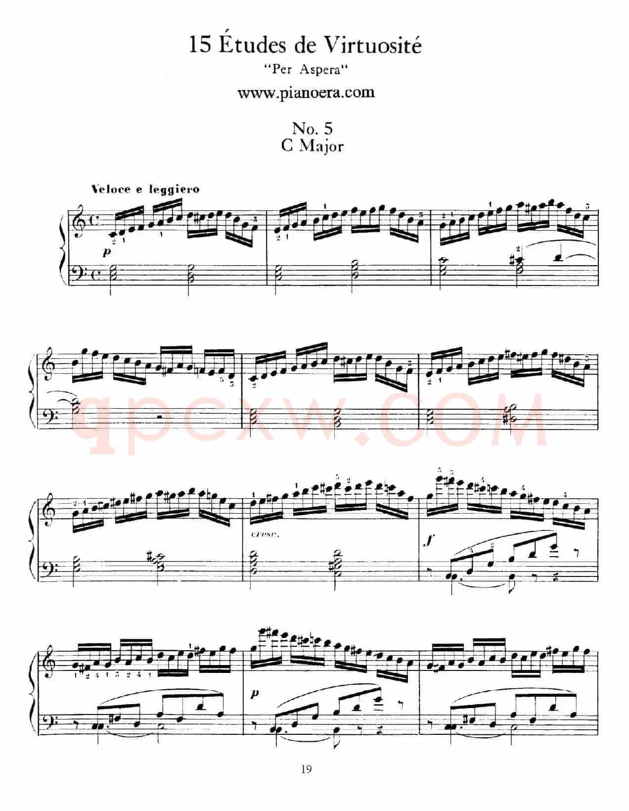 15 Etudes de Vortuosite Op.72(15首辉煌练习曲·5)