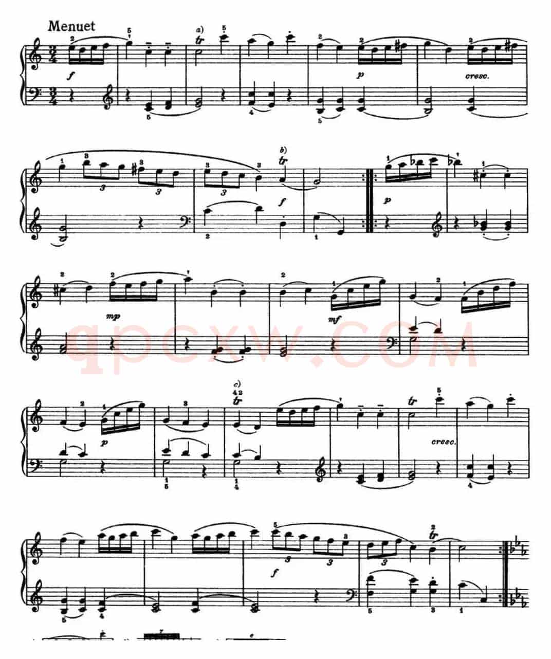 海顿 钢琴奏鸣曲 Hob XVI 3 Divertimento C major