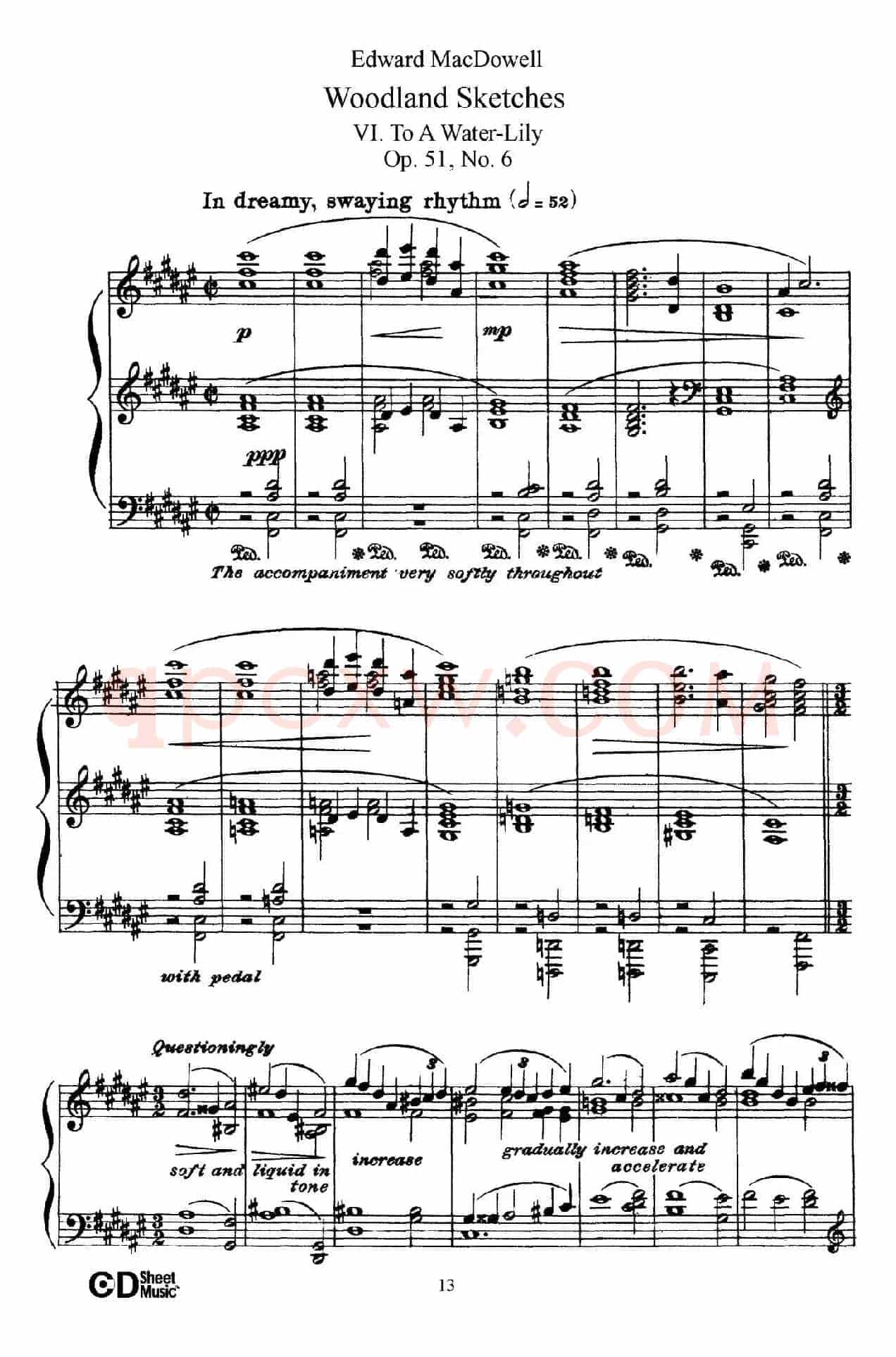 Woodland Sketches Op.51(森林素描·6)