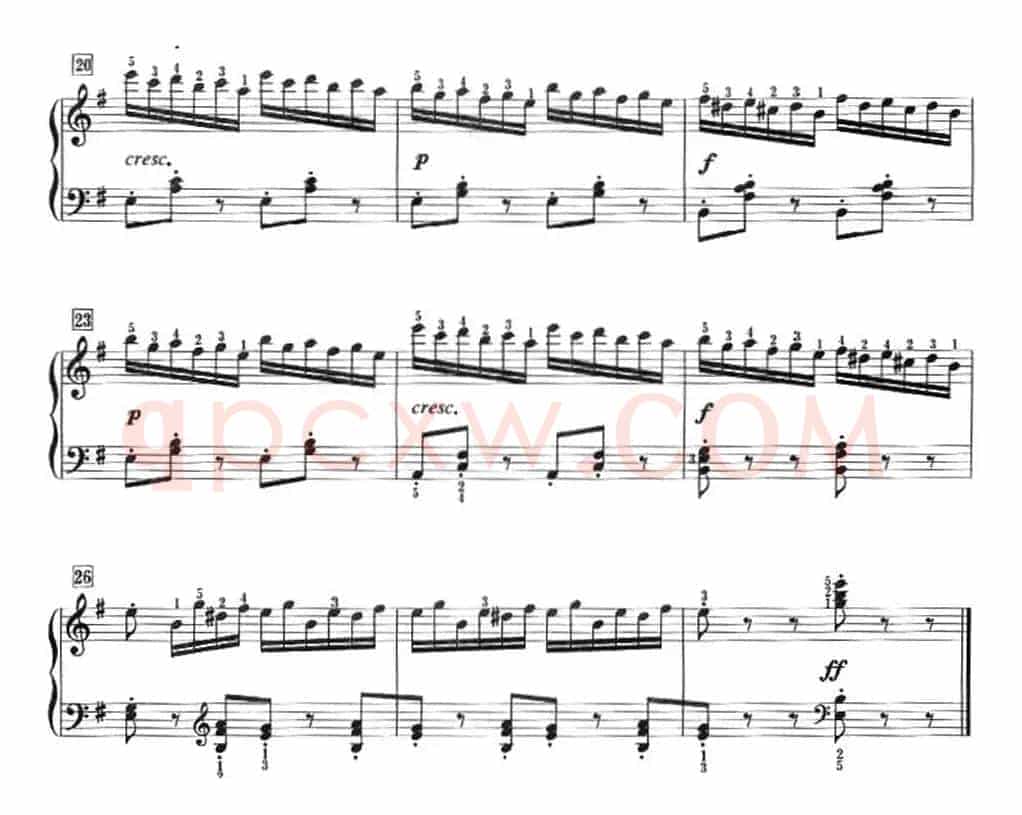 50首莱蒙钢琴练习曲 作品37（NO.22）