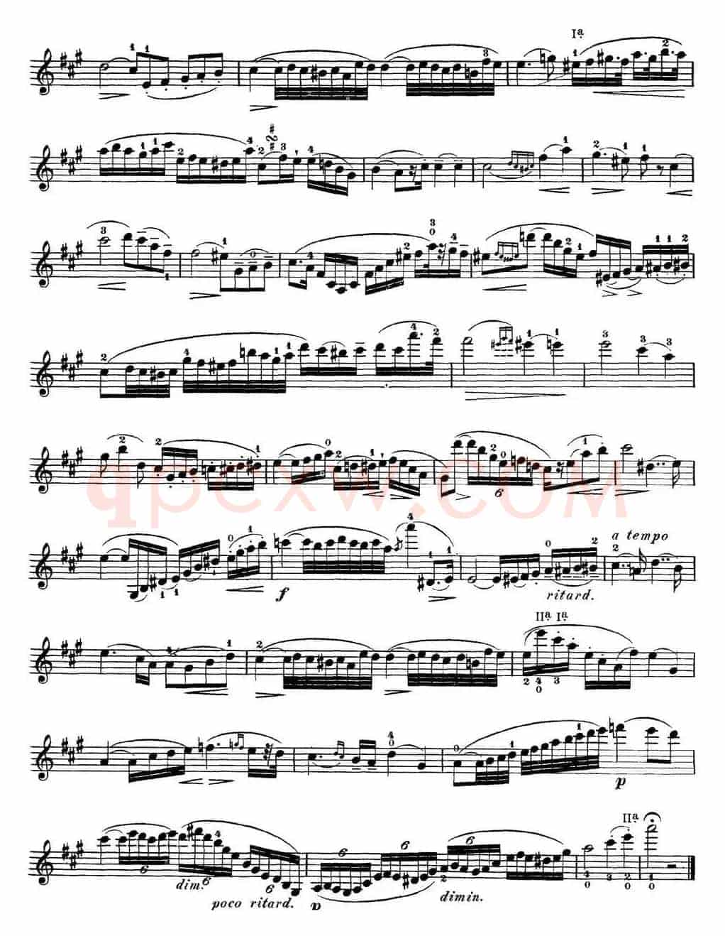 马扎斯小提琴练习曲 Op.36 第二册 华丽练习曲（40）