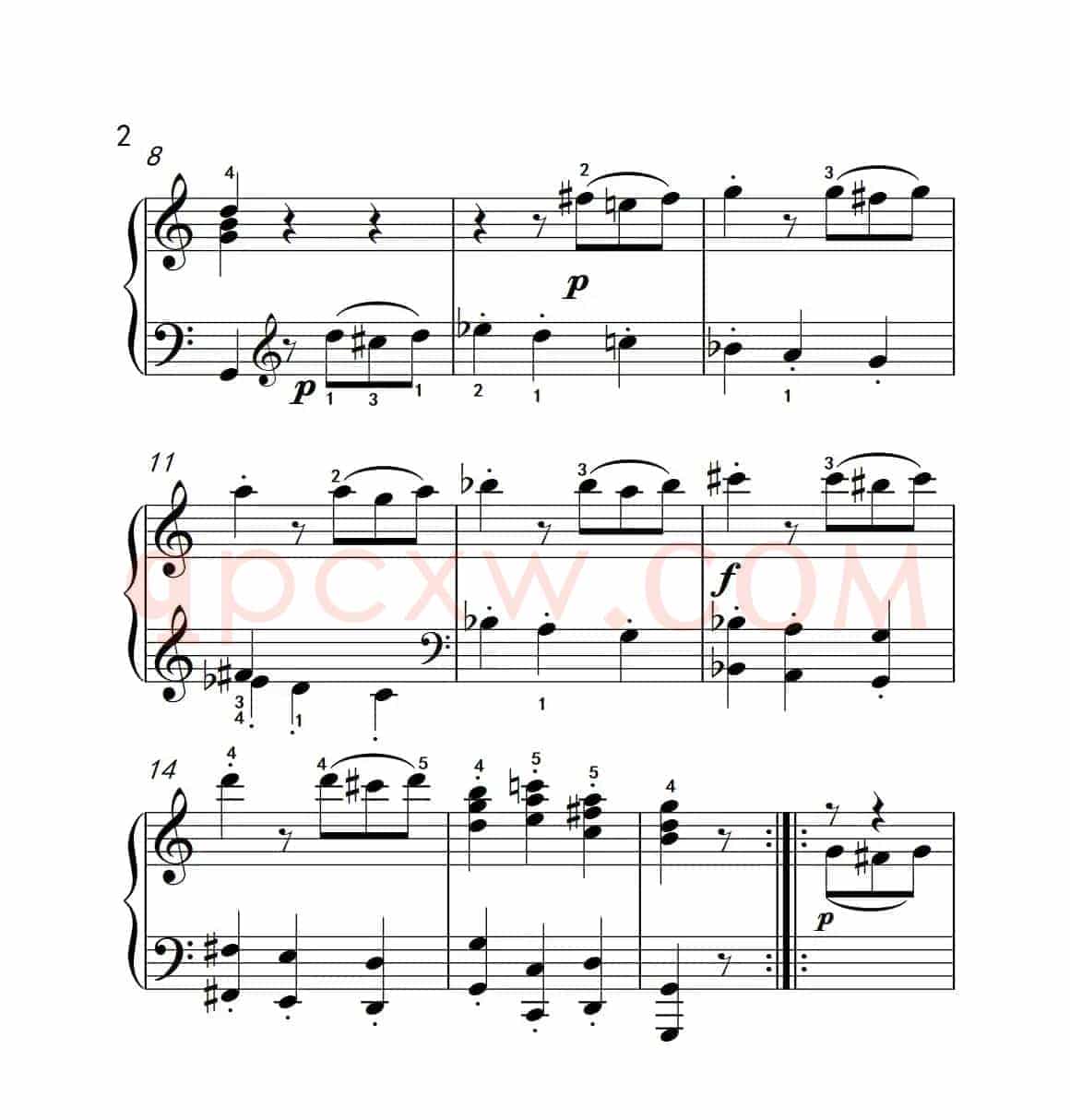 奏鸣曲 Opus 2 Nr.3 第三乐章（贝多芬奏鸣曲集 1）