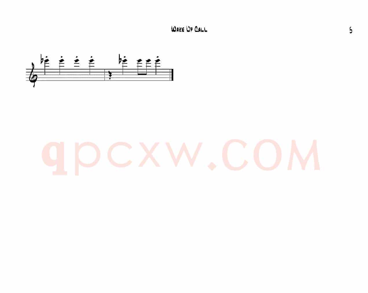 Wake Up Call（中音萨克斯）
