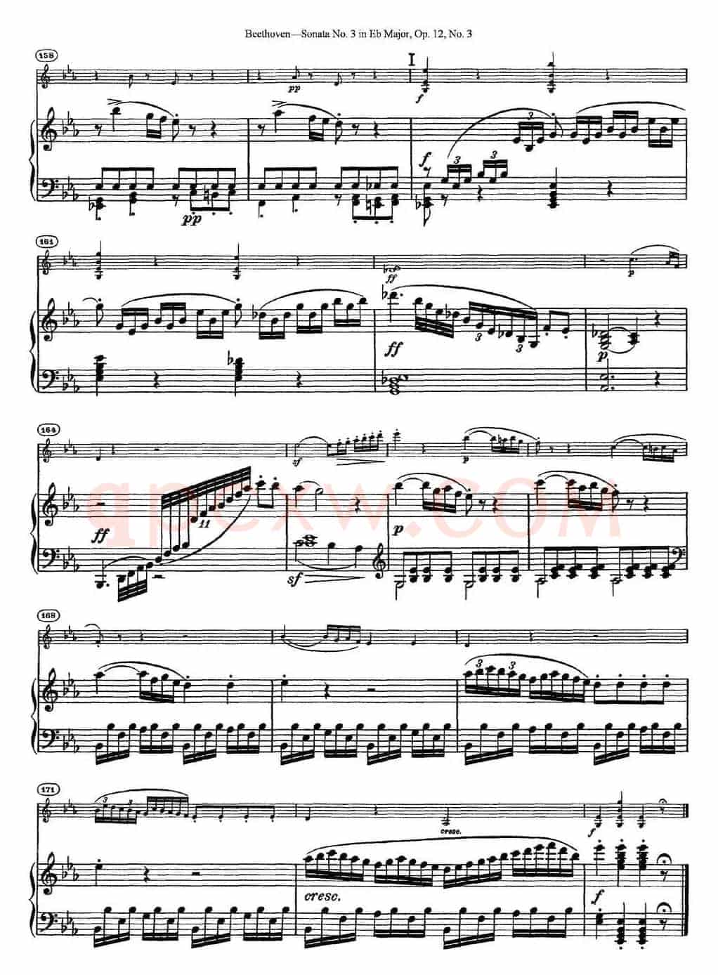 Violin Sonata No.3 in Eb Major Op.12 No.3（小提琴+钢琴伴奏）