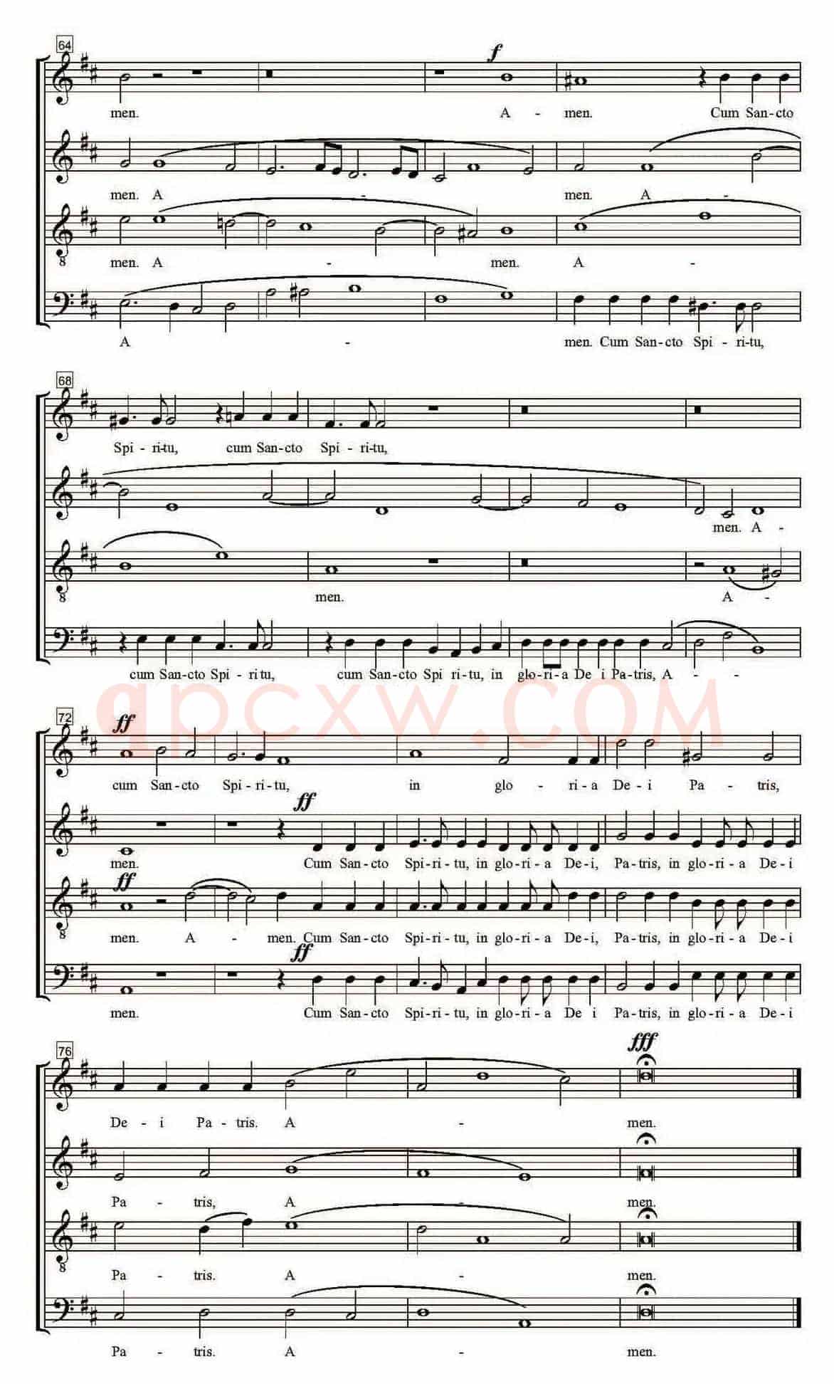 Cum Sancto Spiritu（萨克斯四重奏）