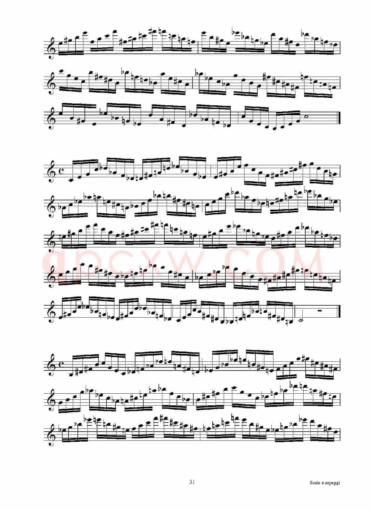 实用的萨克斯音阶练习曲集（P31——46）