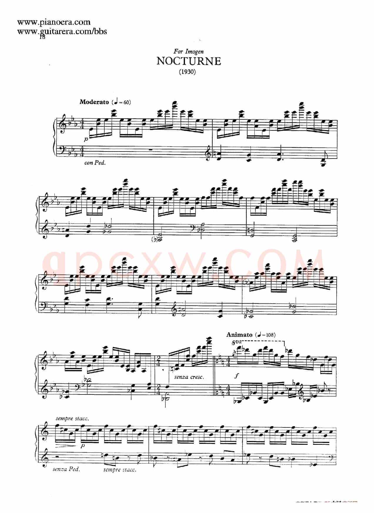Two Pieces for Piano H.179(2首钢琴作品)