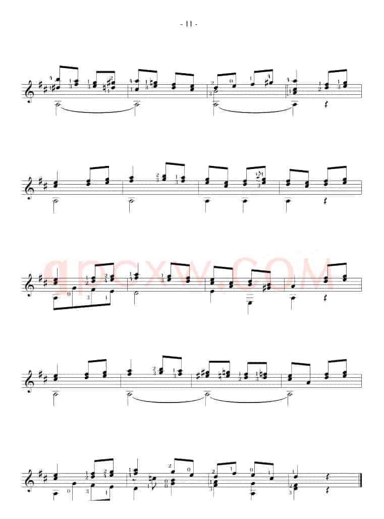Fernando Sor《12 Studies,Op.35》（STUDY 6）