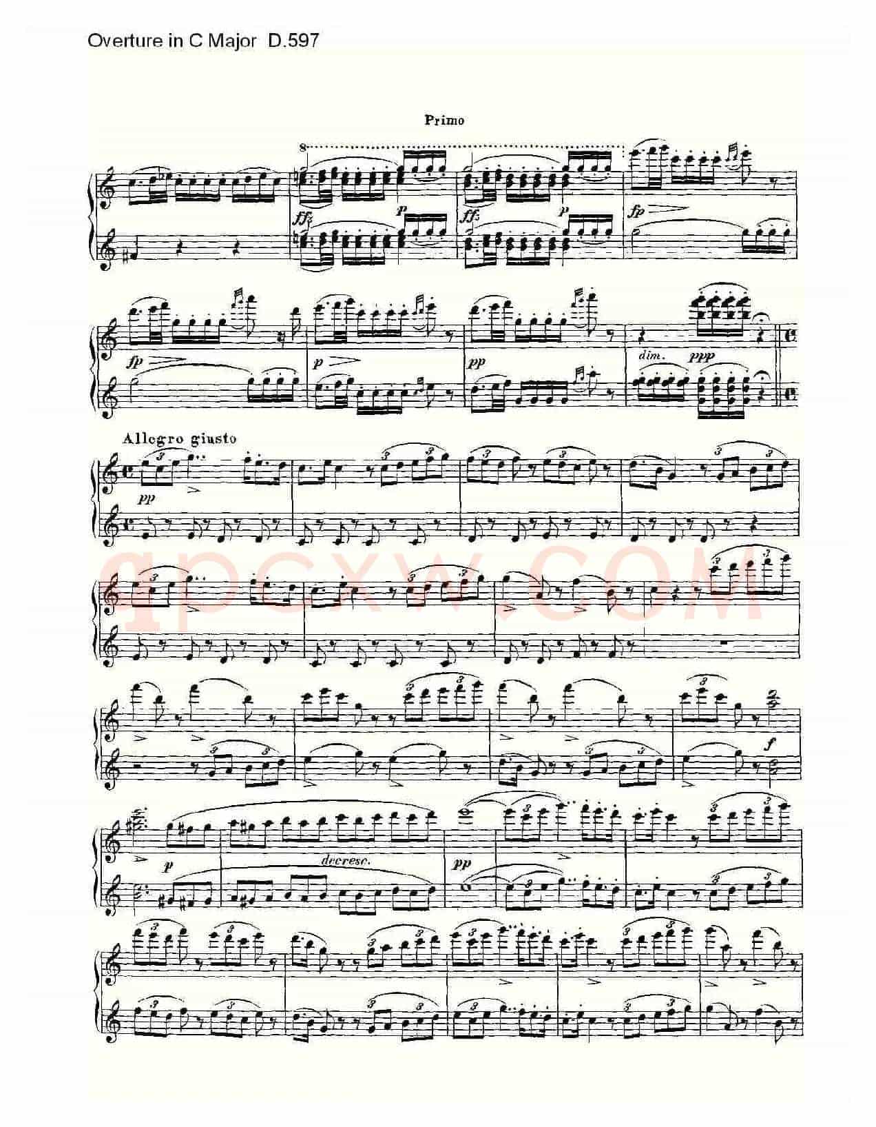 Overture in C Major D.597(C大调序曲 D.597)