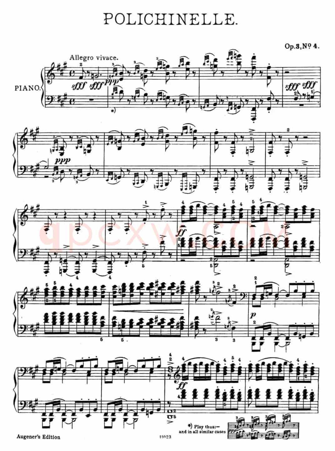 拉赫玛尼诺夫 幻想小品集 Op.3 No.4 小丑 升f小调