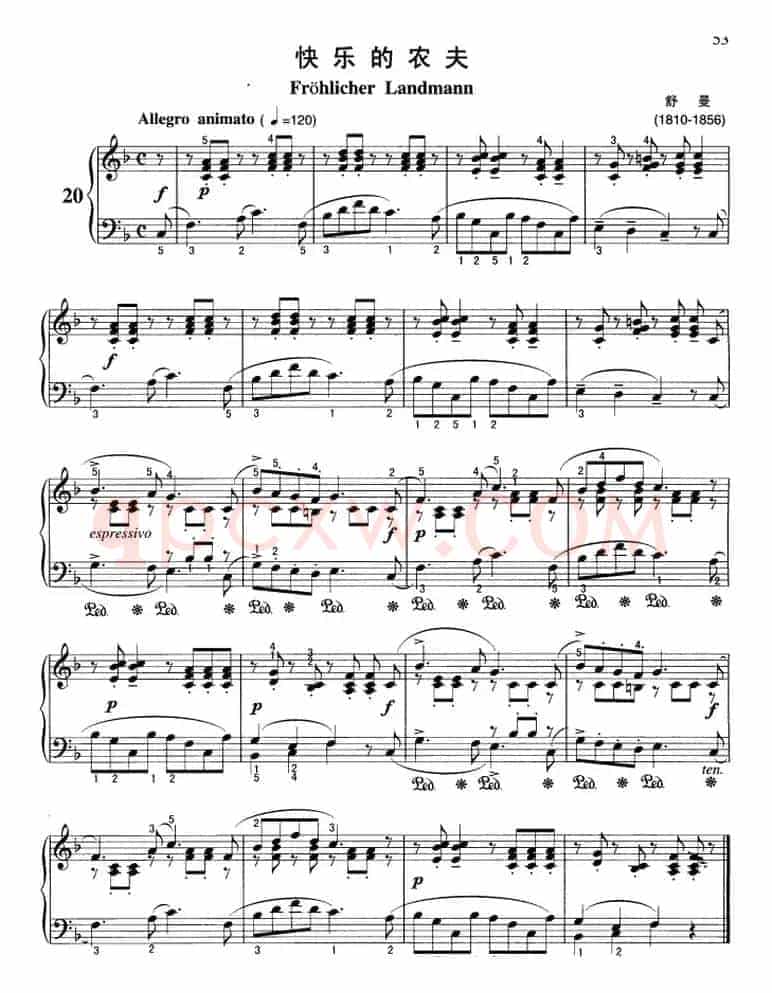 不可不弹的世界钢琴名曲：快乐的农夫