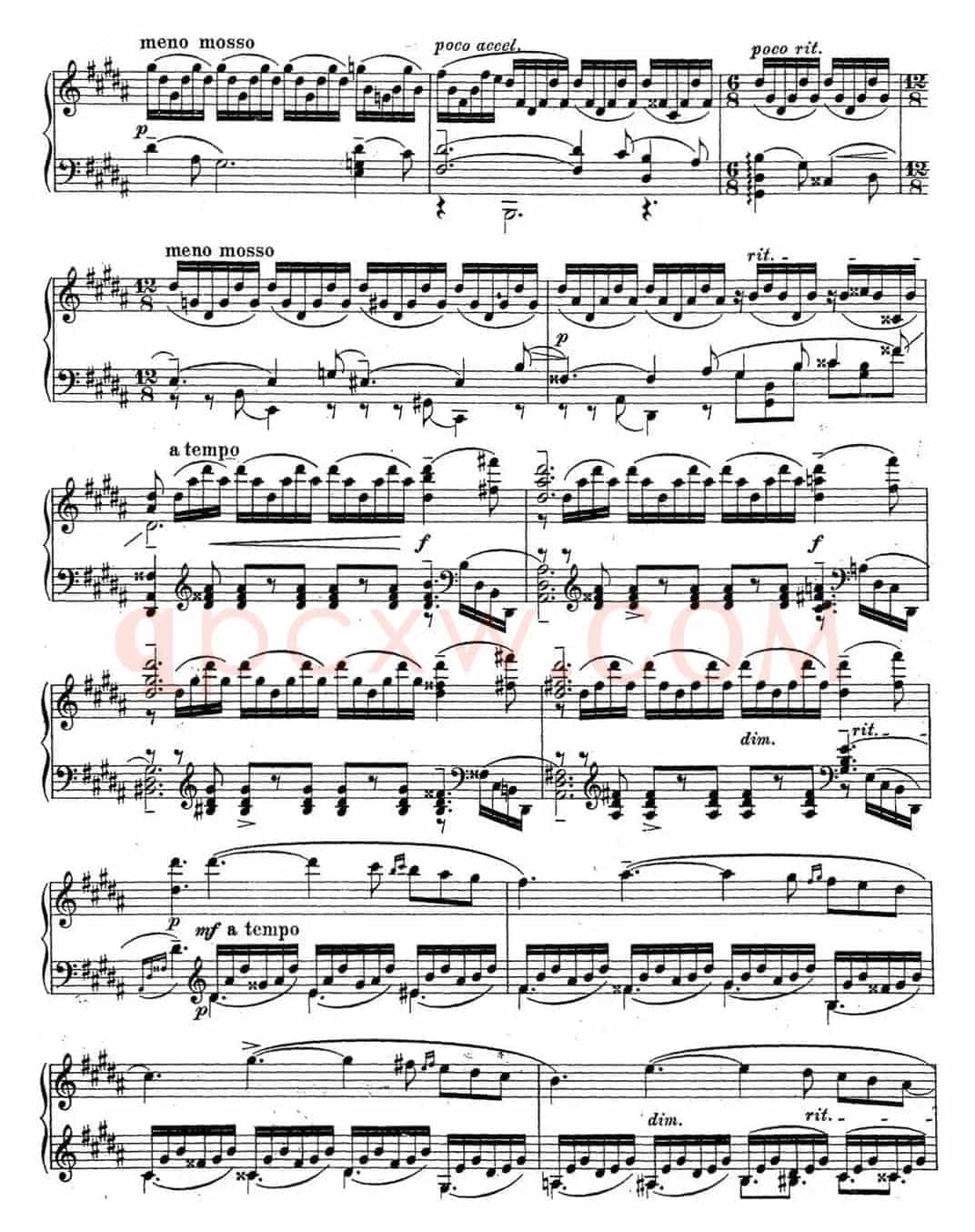 拉赫玛尼诺夫 钢琴前奏曲23 升G小调 Op.32 No.12