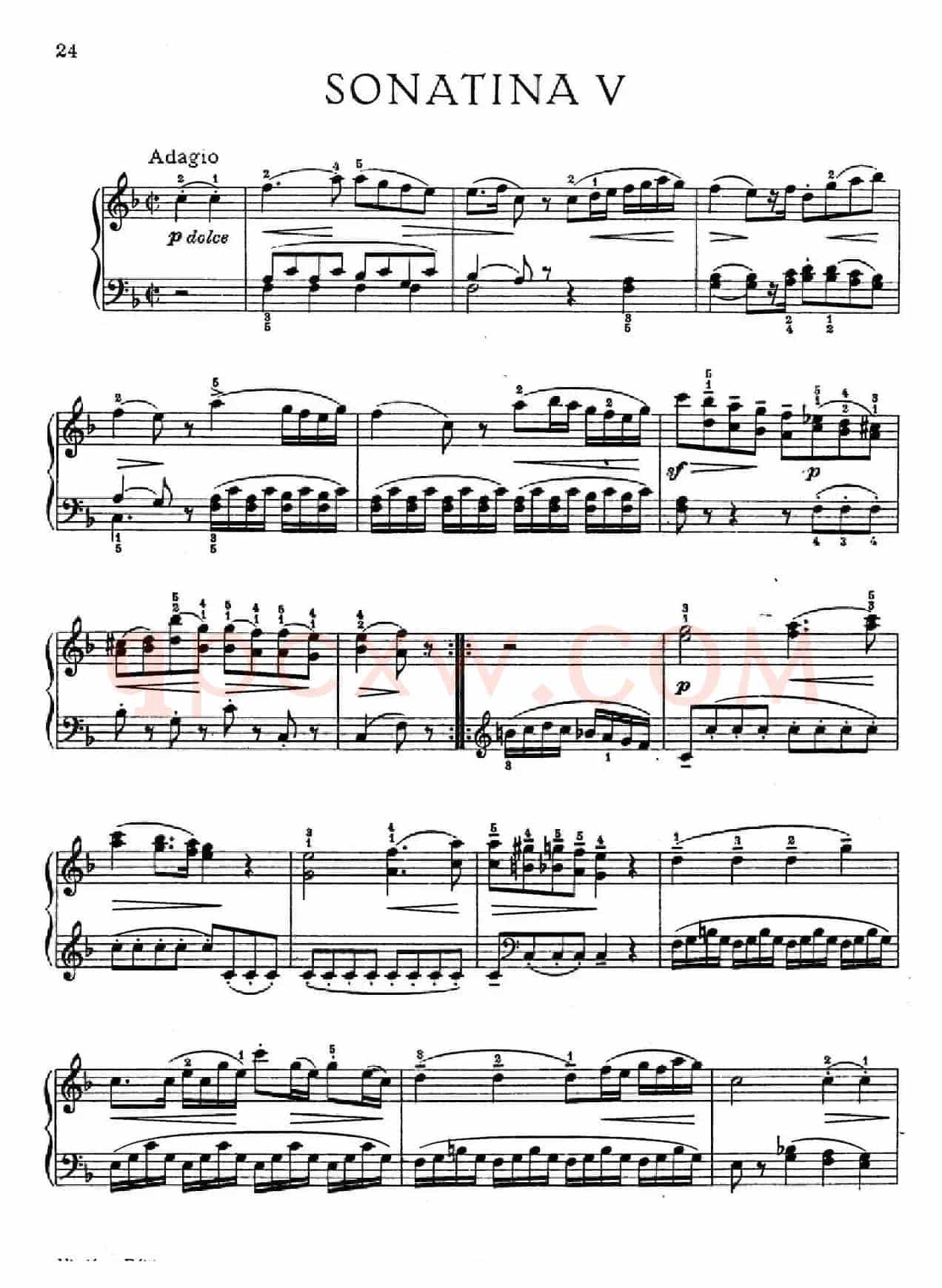 6 Viennese Sonatinas K.439b(6首维也纳小奏鸣曲·Ⅴ)