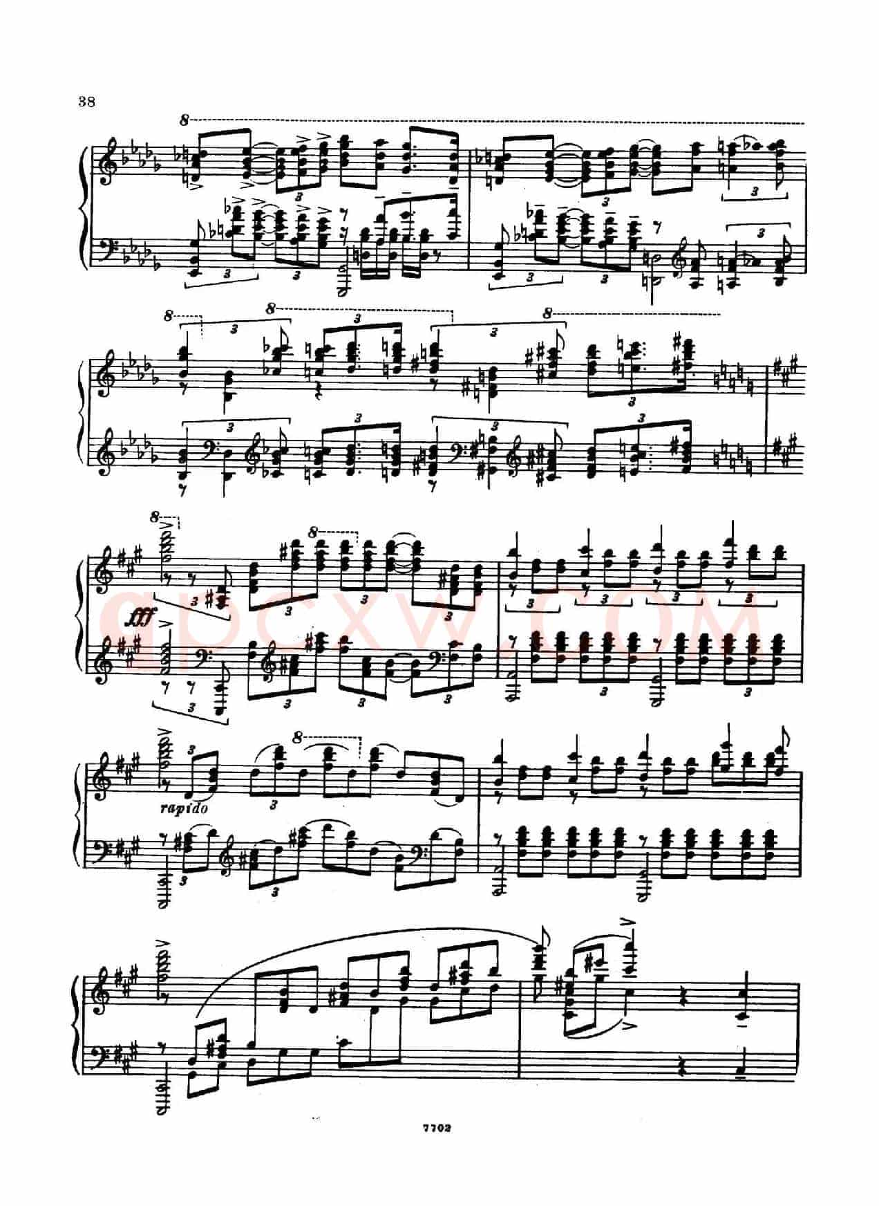 升f小调第一钢琴协奏曲 Op.1(双钢琴版)