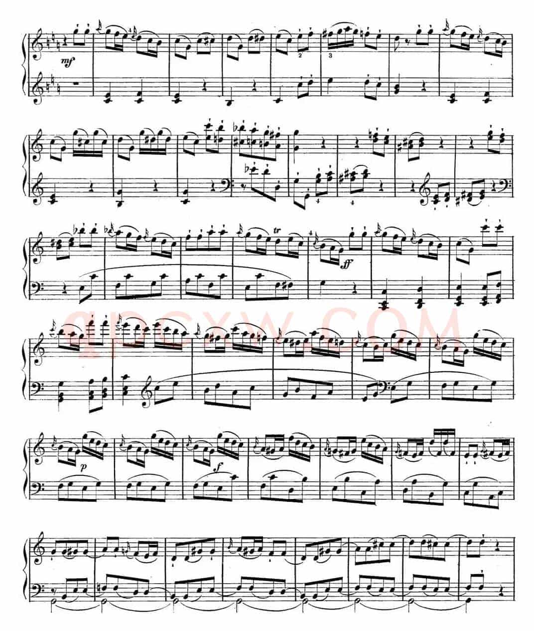 海顿 钢琴奏鸣曲 Hob XVI 48 in C major