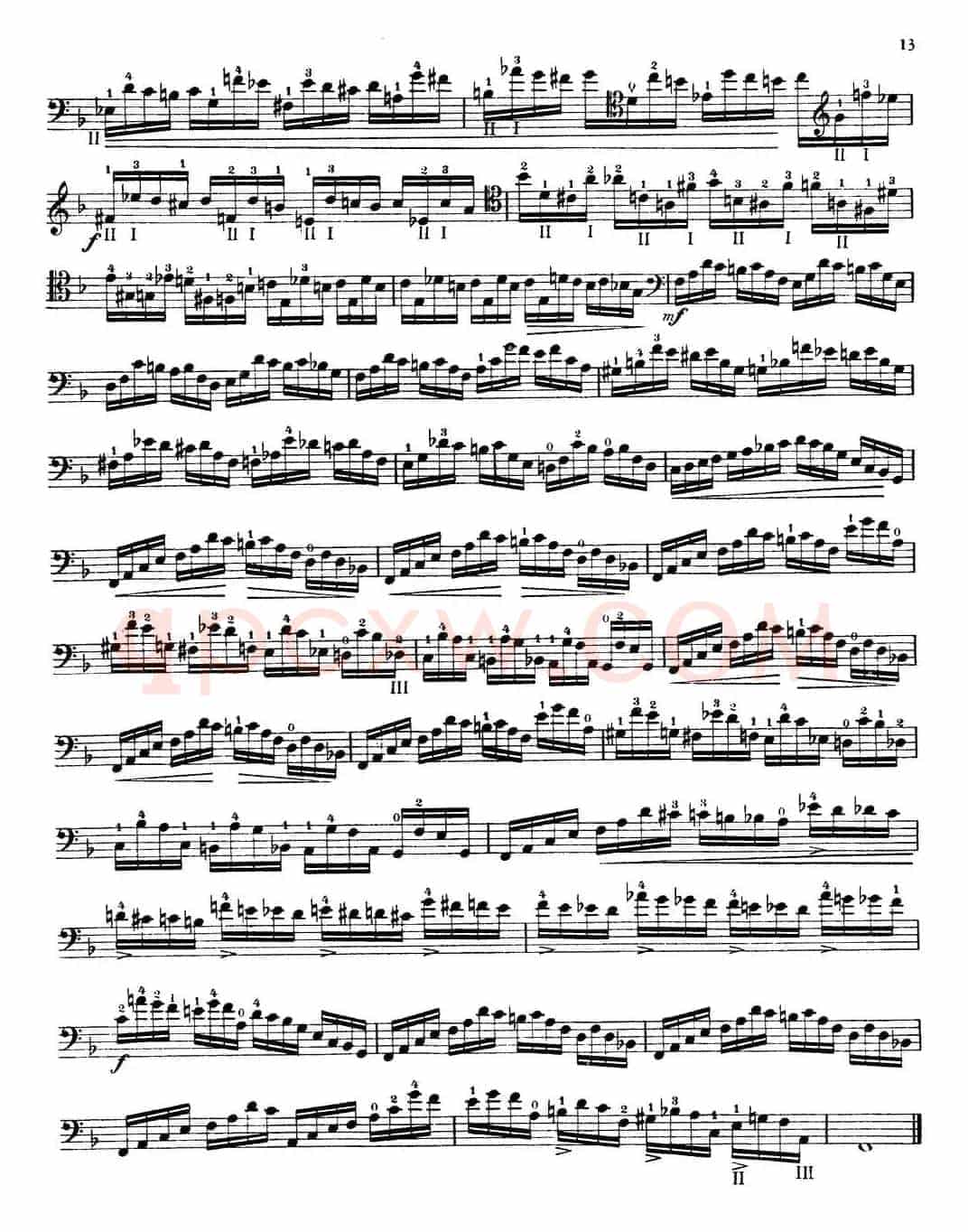 大提琴高级练习曲40首 No.6