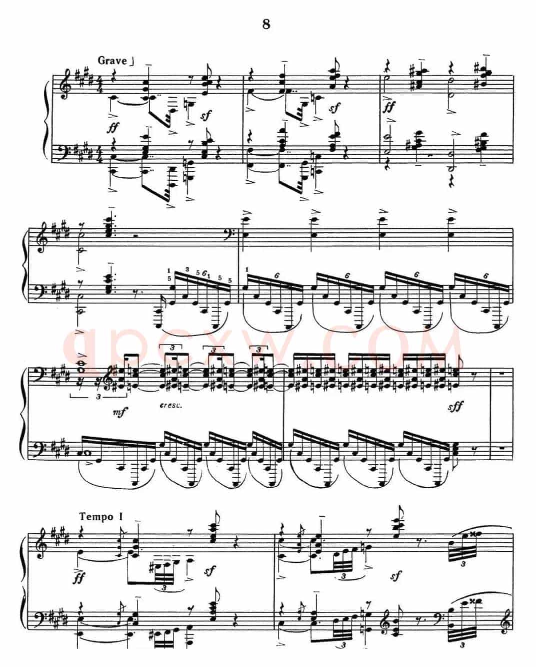 拉赫玛尼诺夫 音画练习曲8或9 Etudes tableaux Op.33 No.8