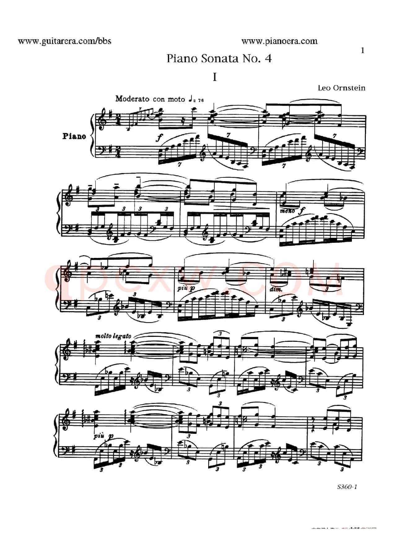 Fourth Piano Sonata S.360(第四钢琴奏鸣曲)