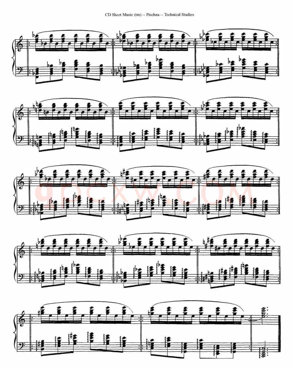 Technical Studies 60 Progressive Exercises （60首钢琴循序渐进练习曲 P71——80）