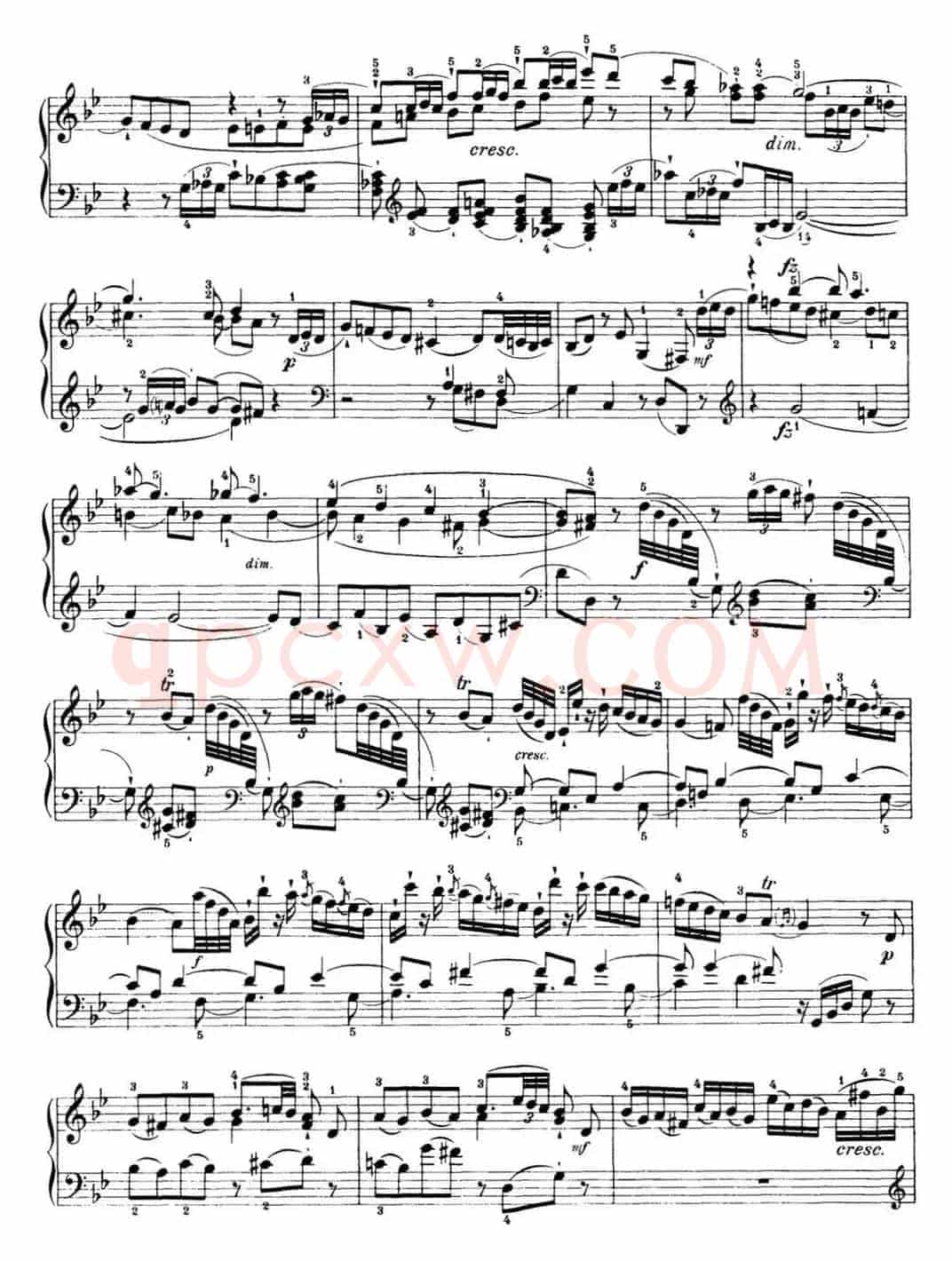 海顿 钢琴奏鸣曲 Hob XVI 44 in G minor