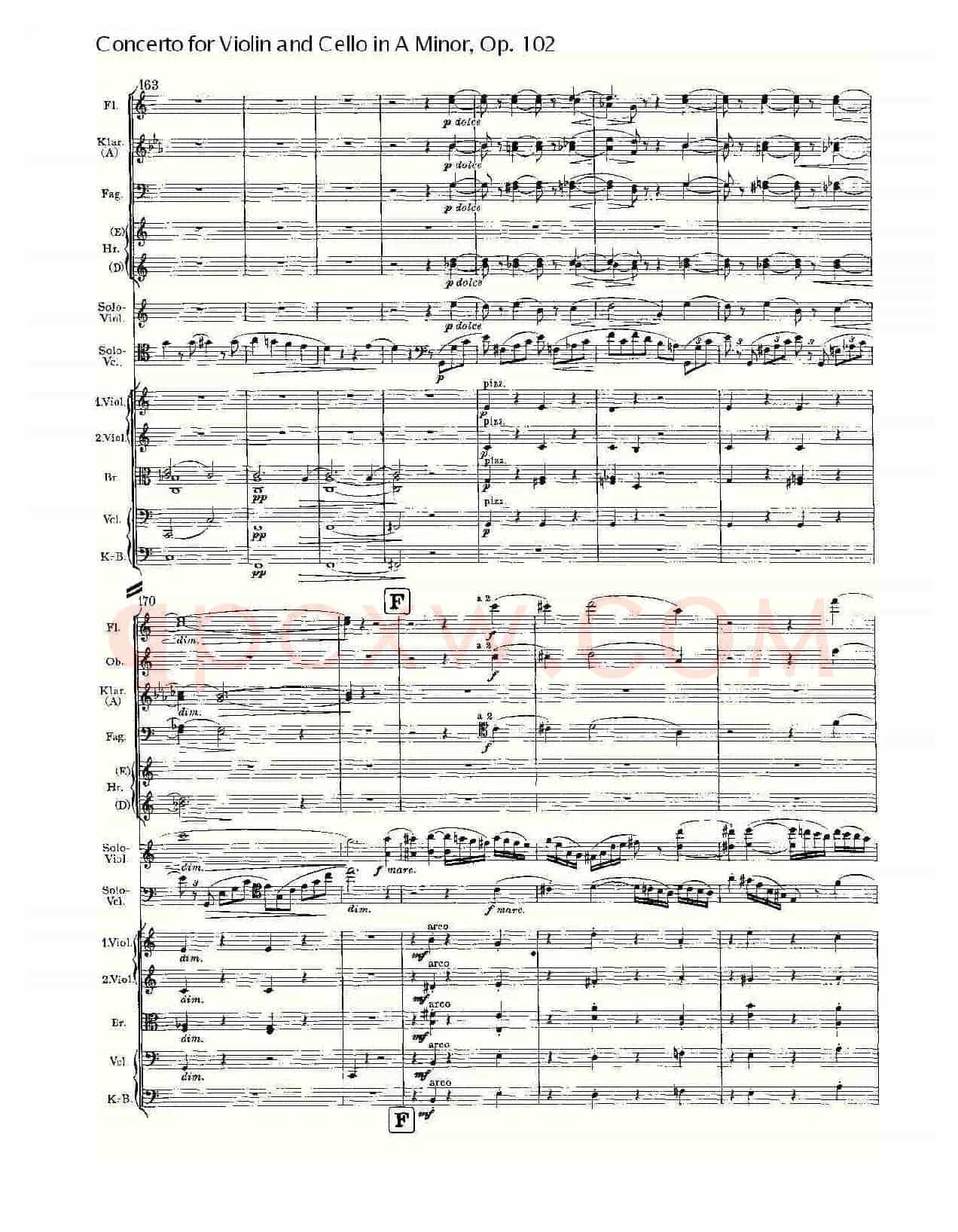 A小调小提琴与大提琴协奏曲, Op.102第一乐章