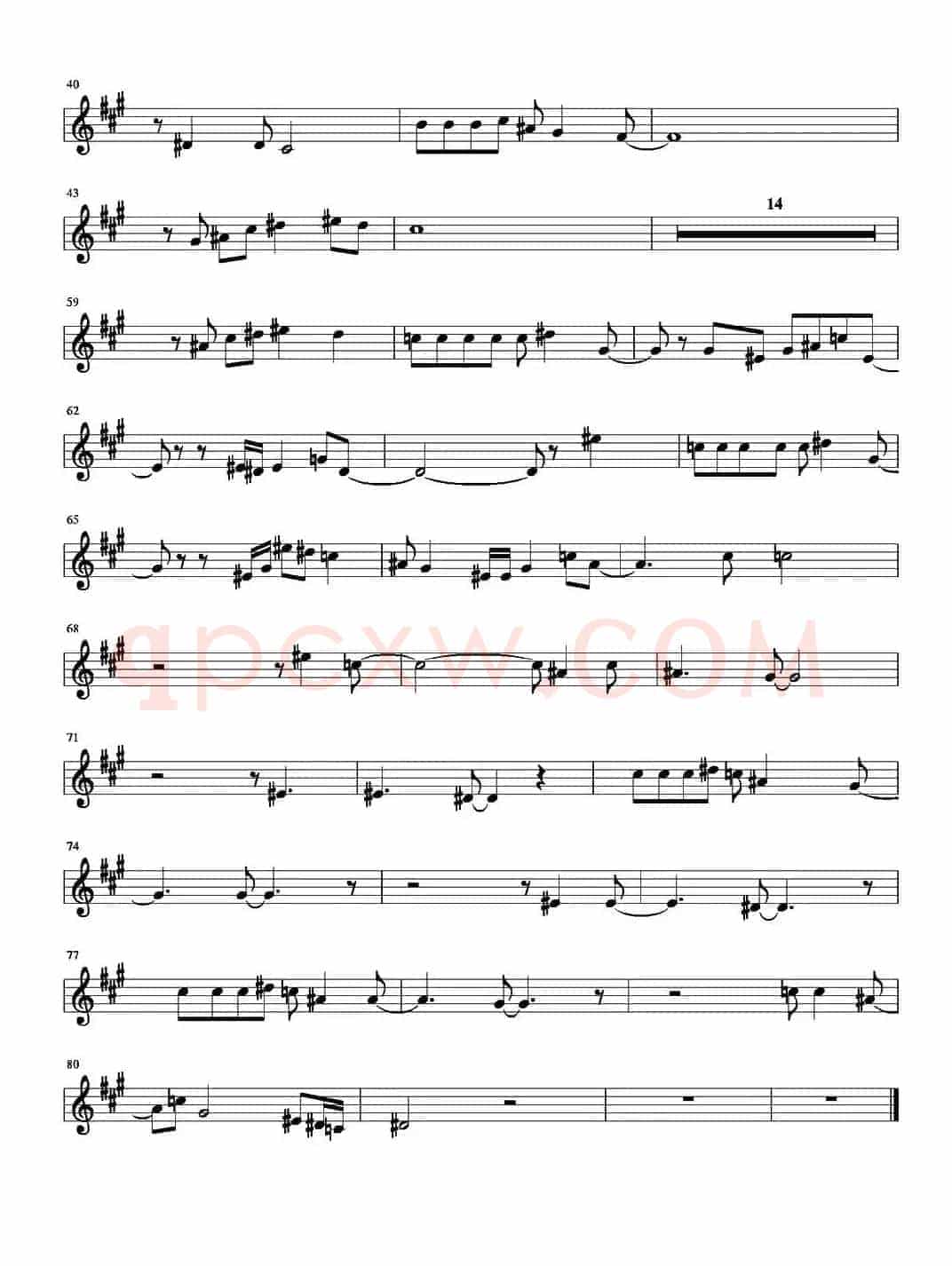 DO THAT TO ME ONE MORE TIME（中音萨克斯）