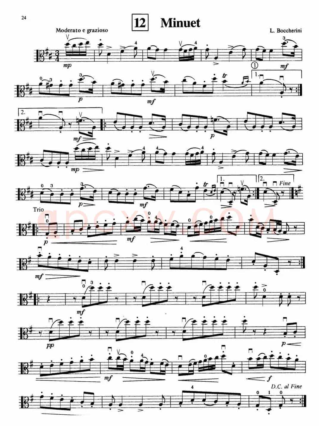 Minuet（中提琴）