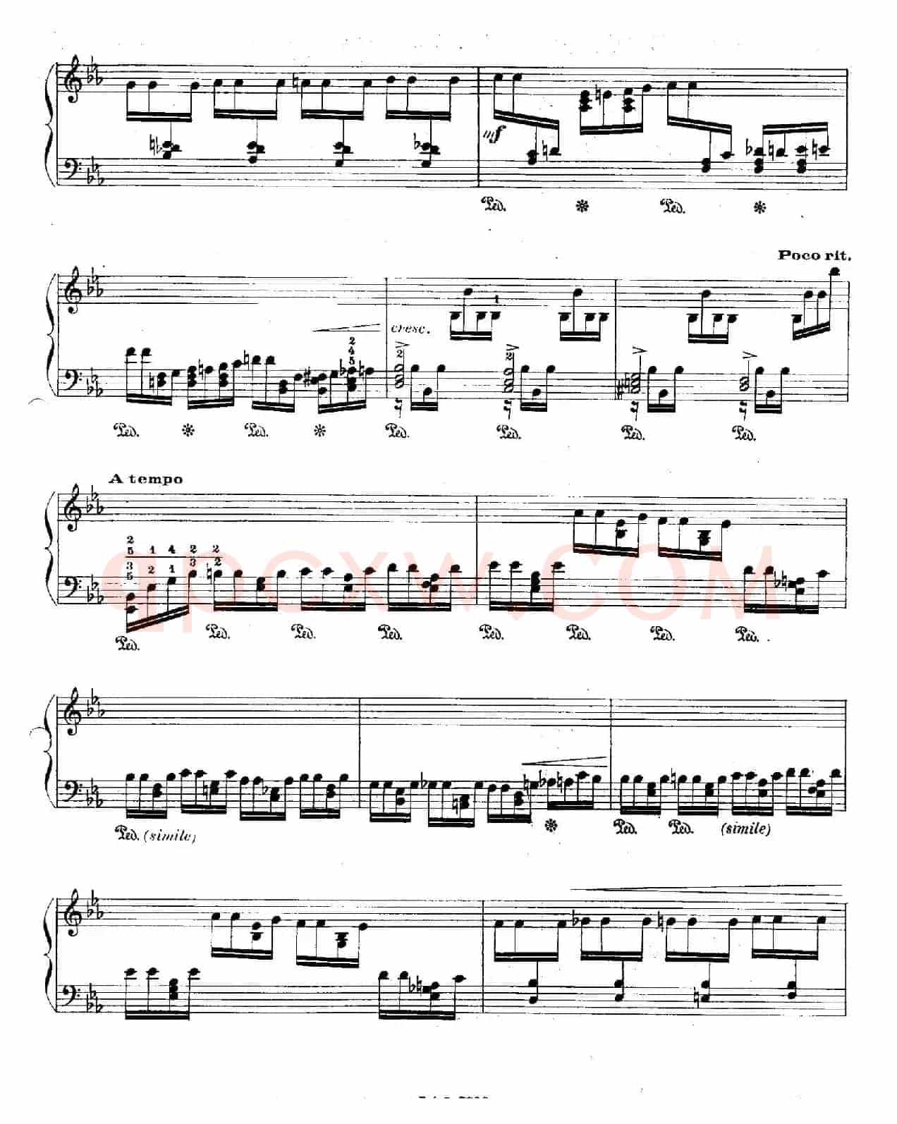 12 Etudes For The Left Hand Op.92 No.9(12首为左手而作的钢琴练习曲)