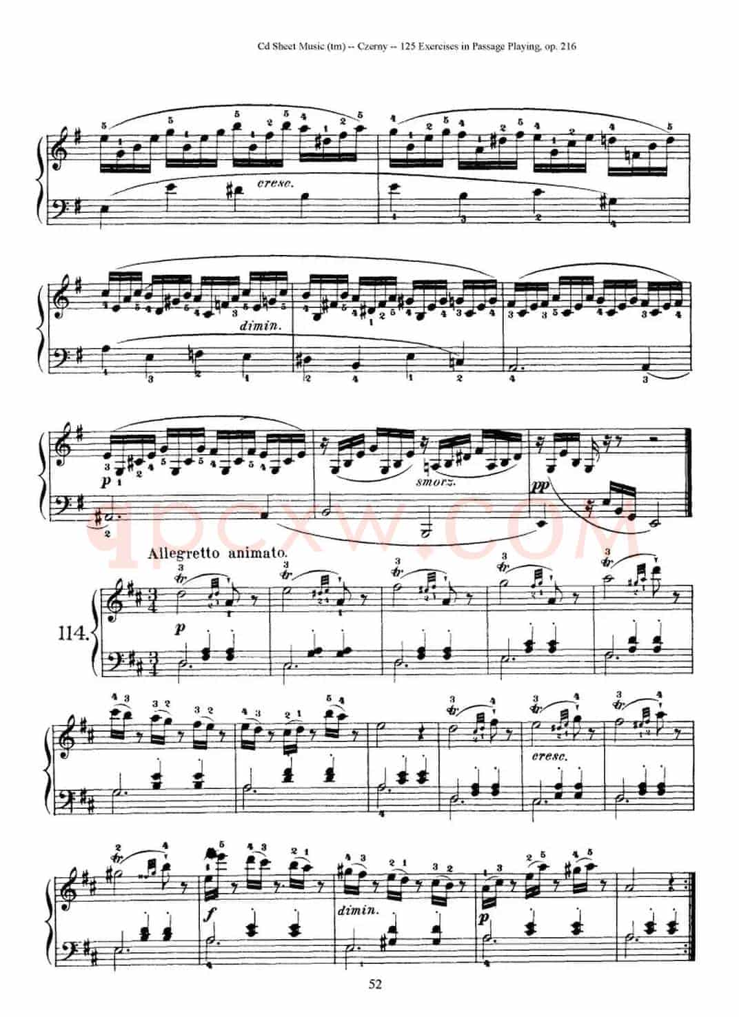 125 Exercises in Passage Playing Op.261（车尔尼125首钢琴短乐句练习曲（112——125））