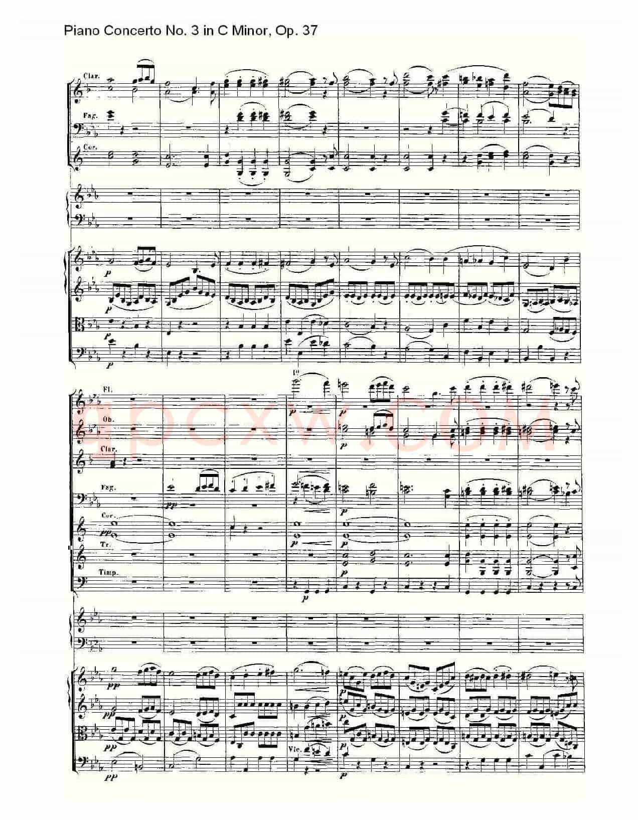 C小调钢琴第三协奏曲 Op.37 第一乐章