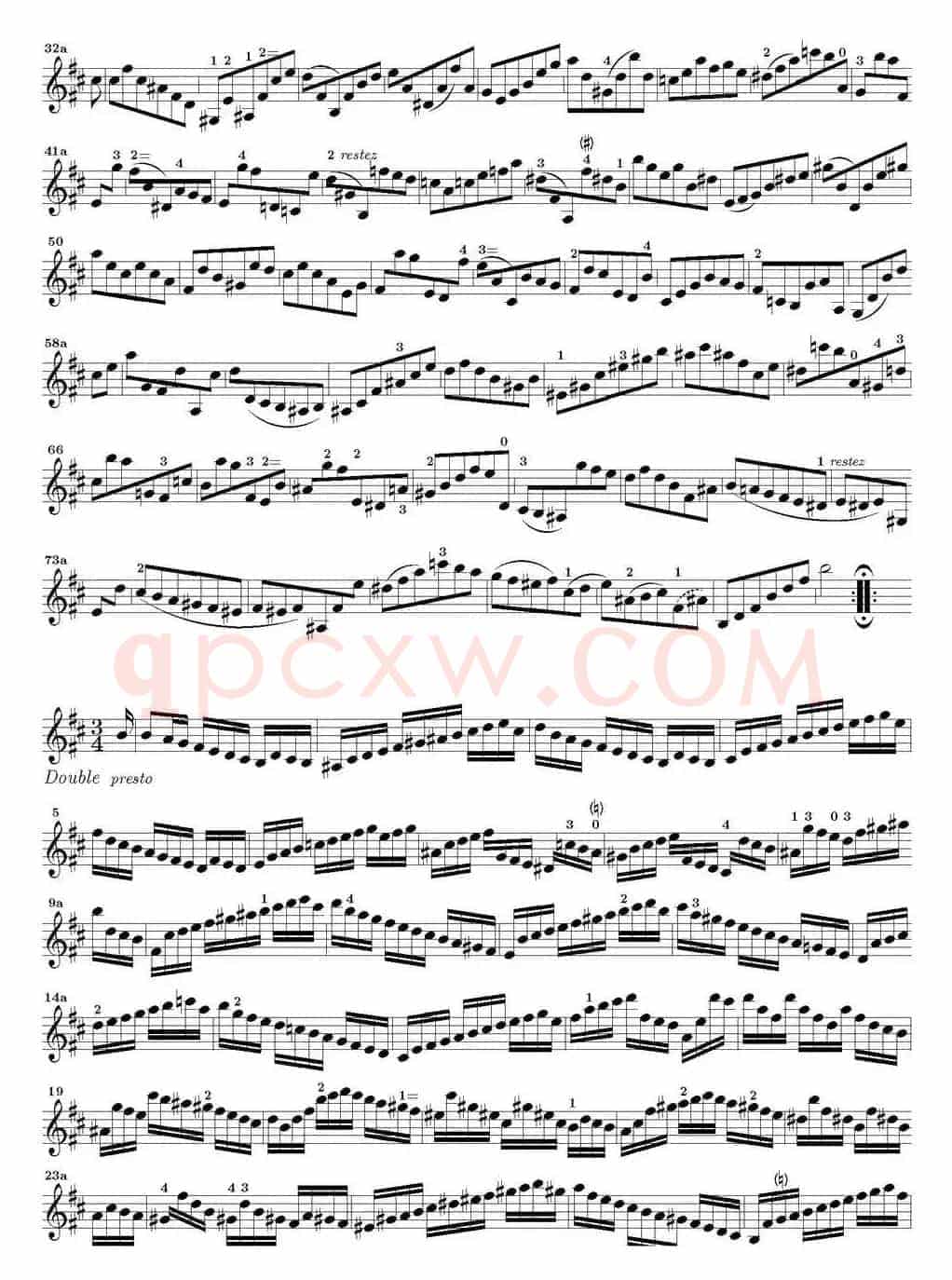 Bach Sonata BWV1002（无伴奏小提琴组曲）