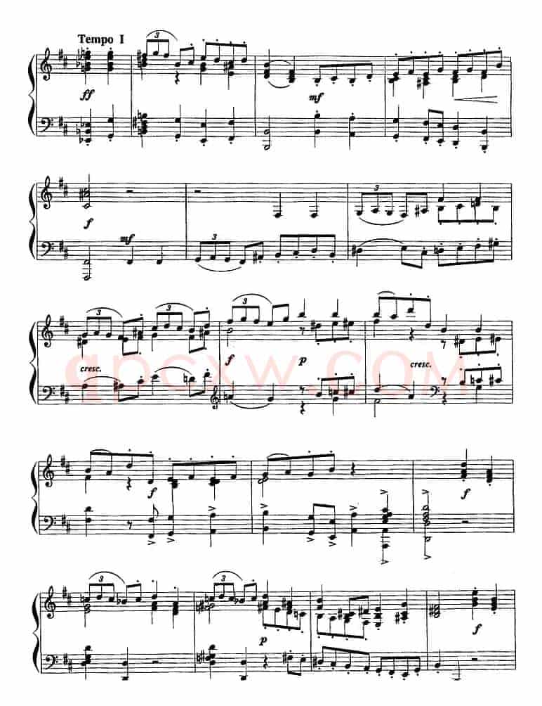 现代钢琴曲：14、加沃特舞曲