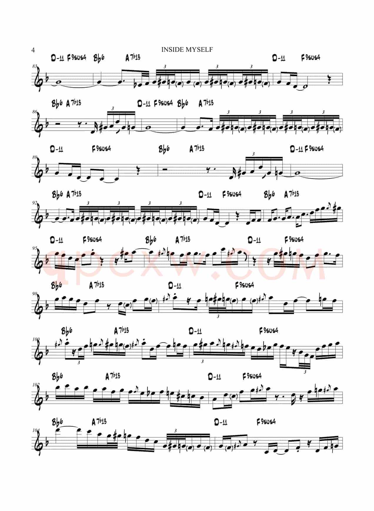 In side My self（高音萨克斯）