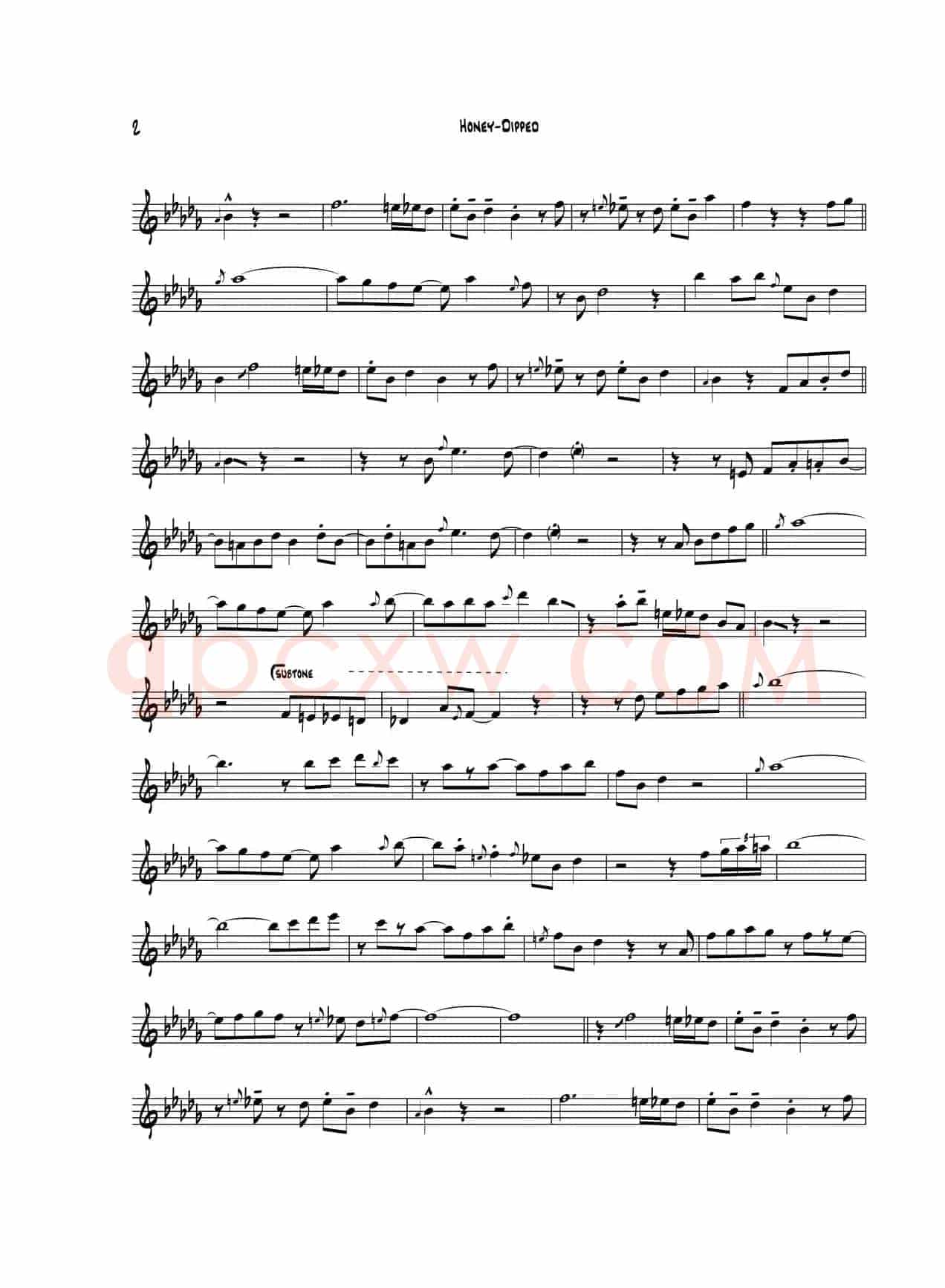 Honey Dipped（中音萨克斯）