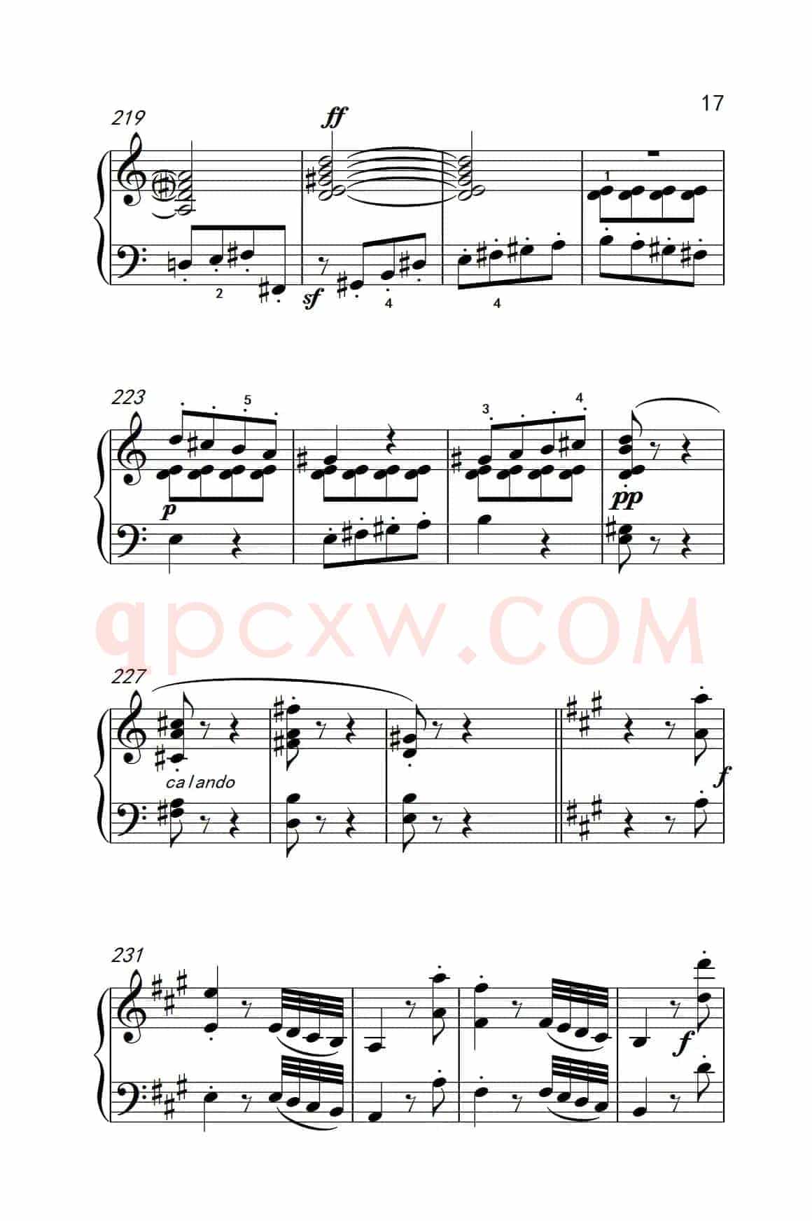 奏鸣曲 Opus 2 Nr.2 第一乐章（贝多芬奏鸣曲集 1）